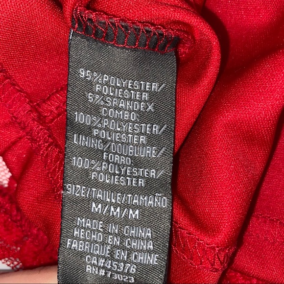 SUZY SHIER DEEP RED SLEEVELESS WITH SHEER V NECK - Picture 5 of 5